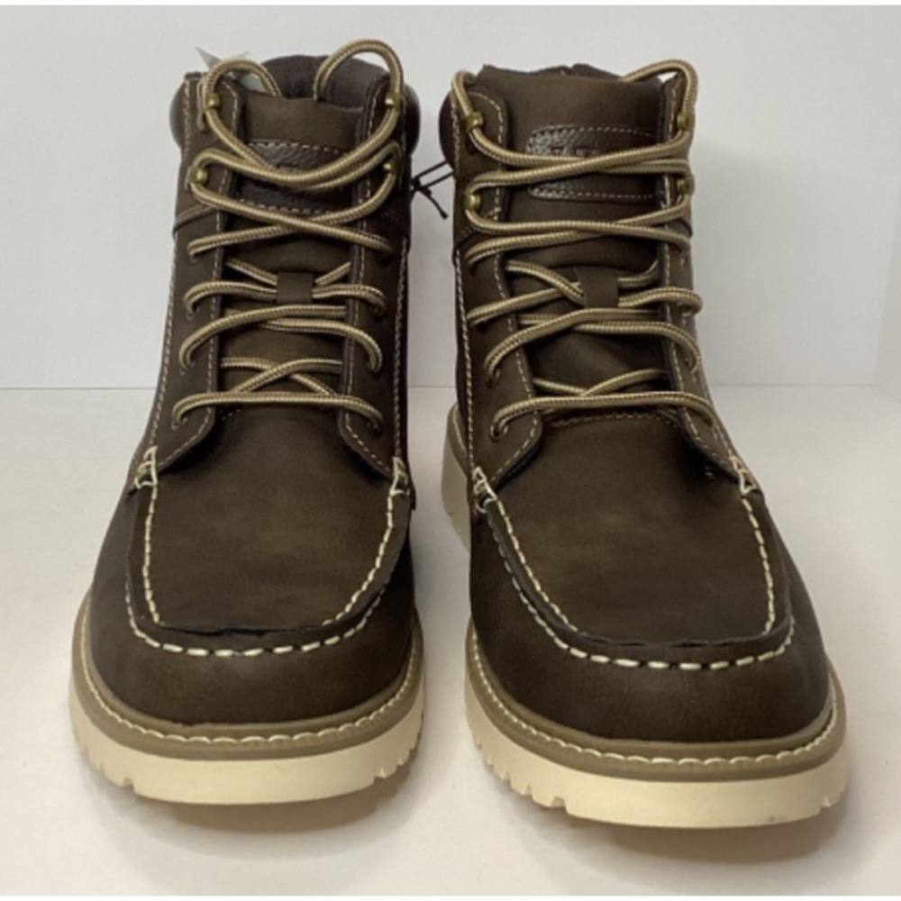 IZOD Miles Men's Memory Foam Lace up Boot Size 10 Brown NIB - Picture 3 of 8
